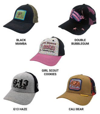 Cappelli da Camionista con Disegni Cannabici