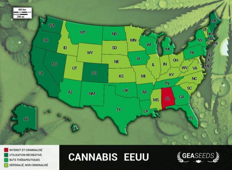 LEGALISEZ LE CANNABIS – CALIFORNIE, MASSACHUSSETS, NEVADA ET MAINE.