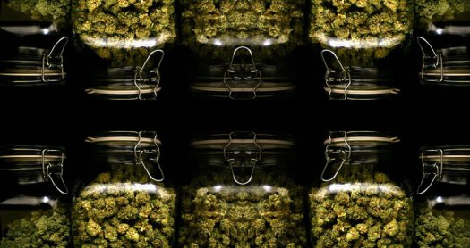 marihuan en bote de cristal