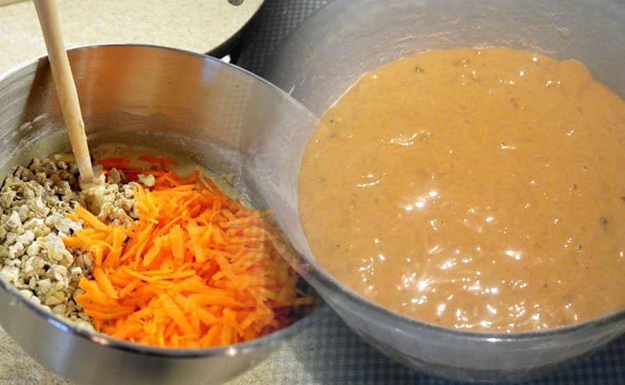 mezcla de la tarta de zanahoria