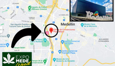 Mapa con la ubicación de la feria en Medellín