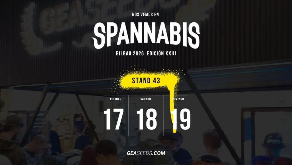 Cartel con logo de Spannabis y los días que se celebra la feria