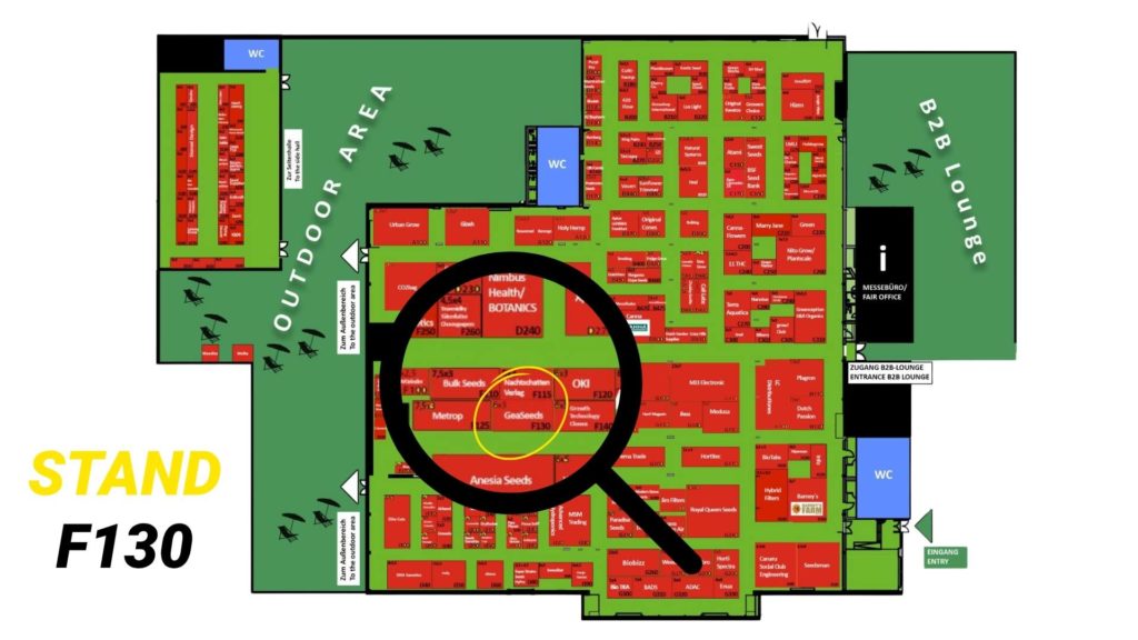 Location of GeaSeeds booth at Cannafair 2025