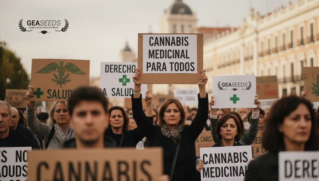 manifestación a favor del cannabis medicinal en españa