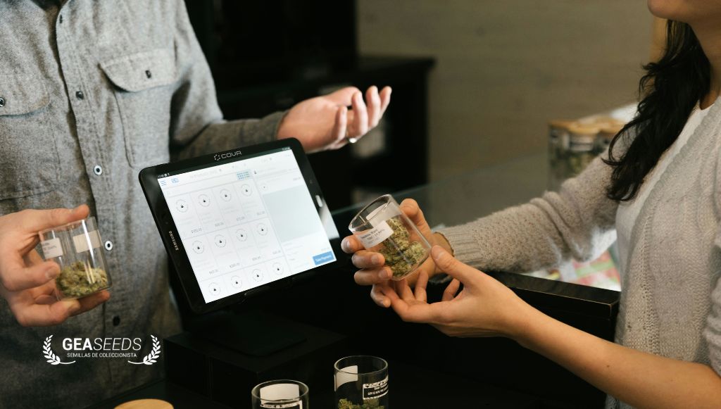 Digital control and management of cannabis in a regulated environment in Germany with labeled samples.