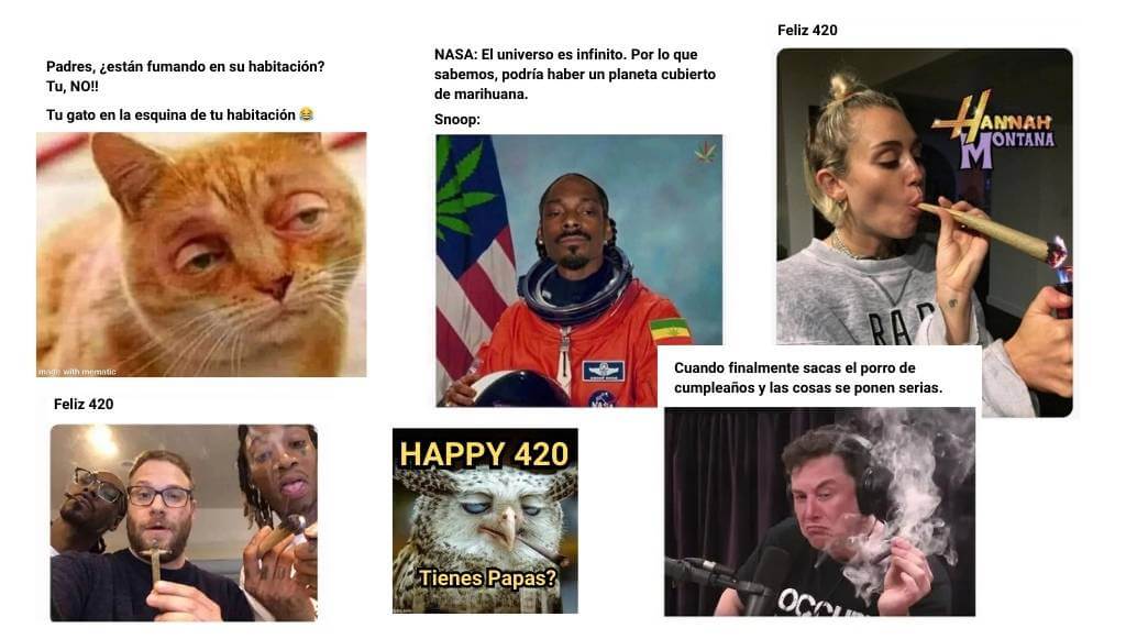 Colección de memes sobre el 420