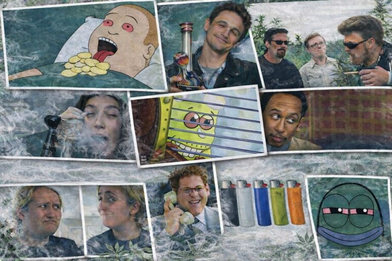 Collage con los mejores memes sobre marihuana